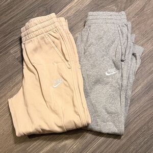 Nike Kids Sweatpants - Beige and Gray